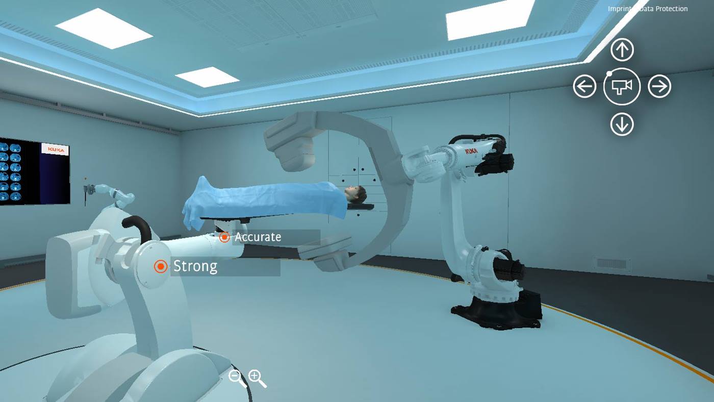 KUKA Medical Robotics Showroom with LBR Med and KR QUANTC HC