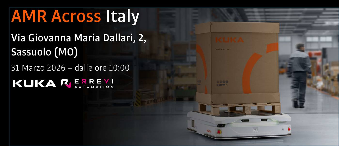 AMR Across Italy - evento dedicato agli AMR (Autonomous mobile robots) organizzato da KUKA insieme ad Errevi Automation
