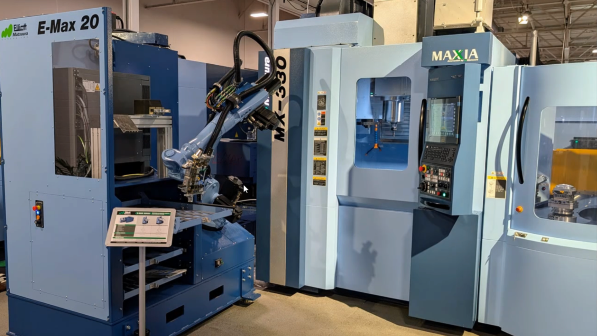 KUKA Robots load and unload Matsuura machine tool