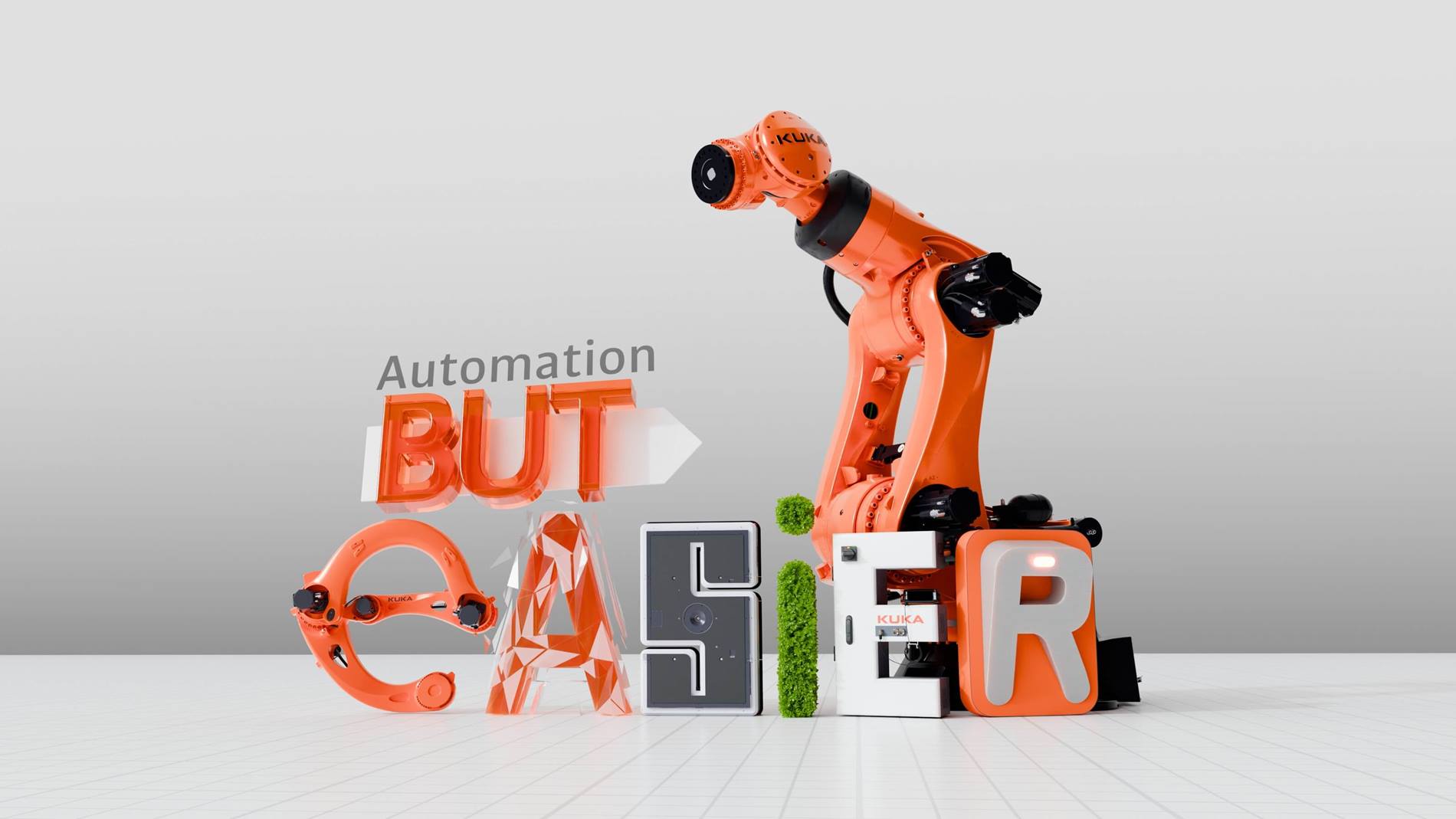 Teaser picture Automation. But easier. Letters with robot
