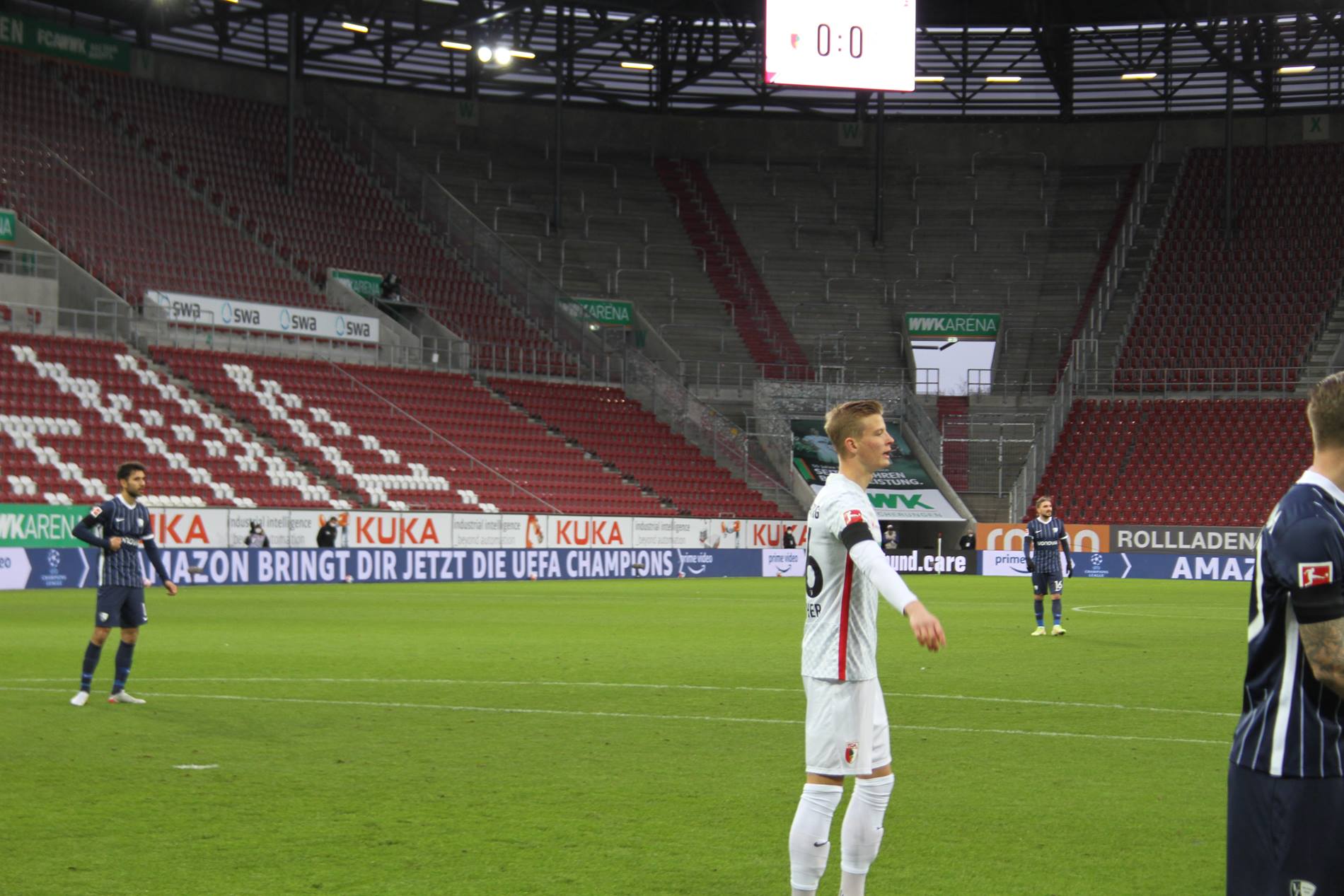 Game scene from a home match of FC Augsburg
