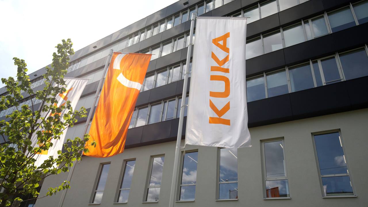KUKA headquarter flags