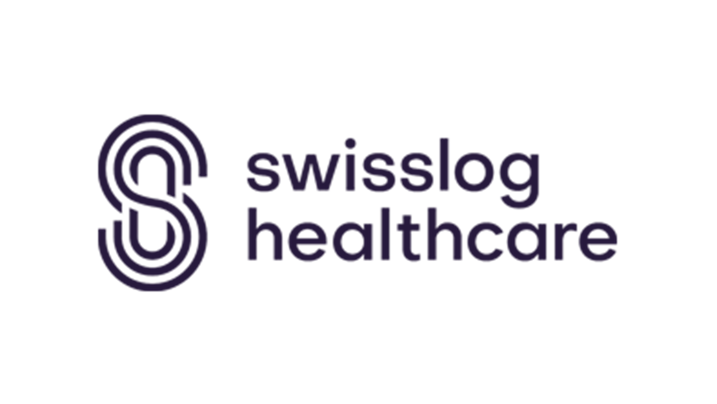 Logo of the Swisslog Healthcare company