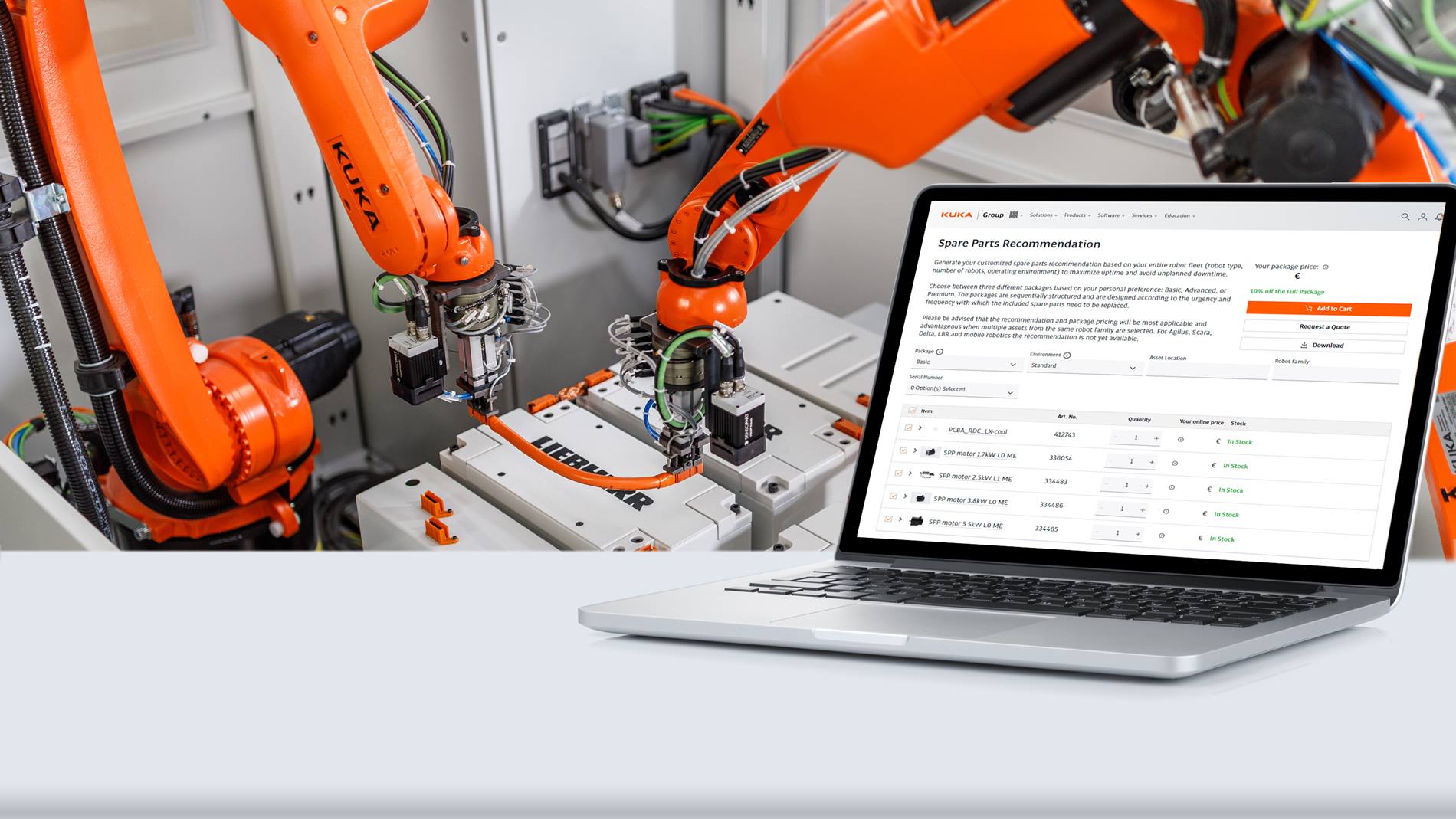 Efficiently Plan and Stock Spare Parts for the KUKA Robot Fleet