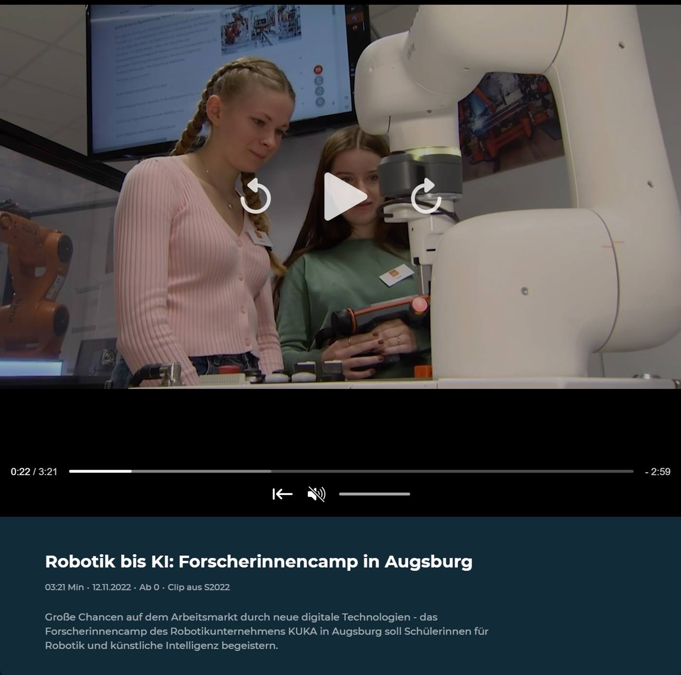Screenshot of the video of the women researchers camp at KUKA.