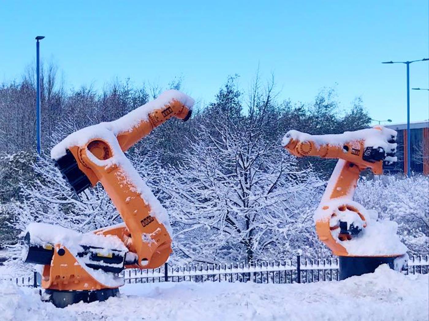 KUKA robots in the snow