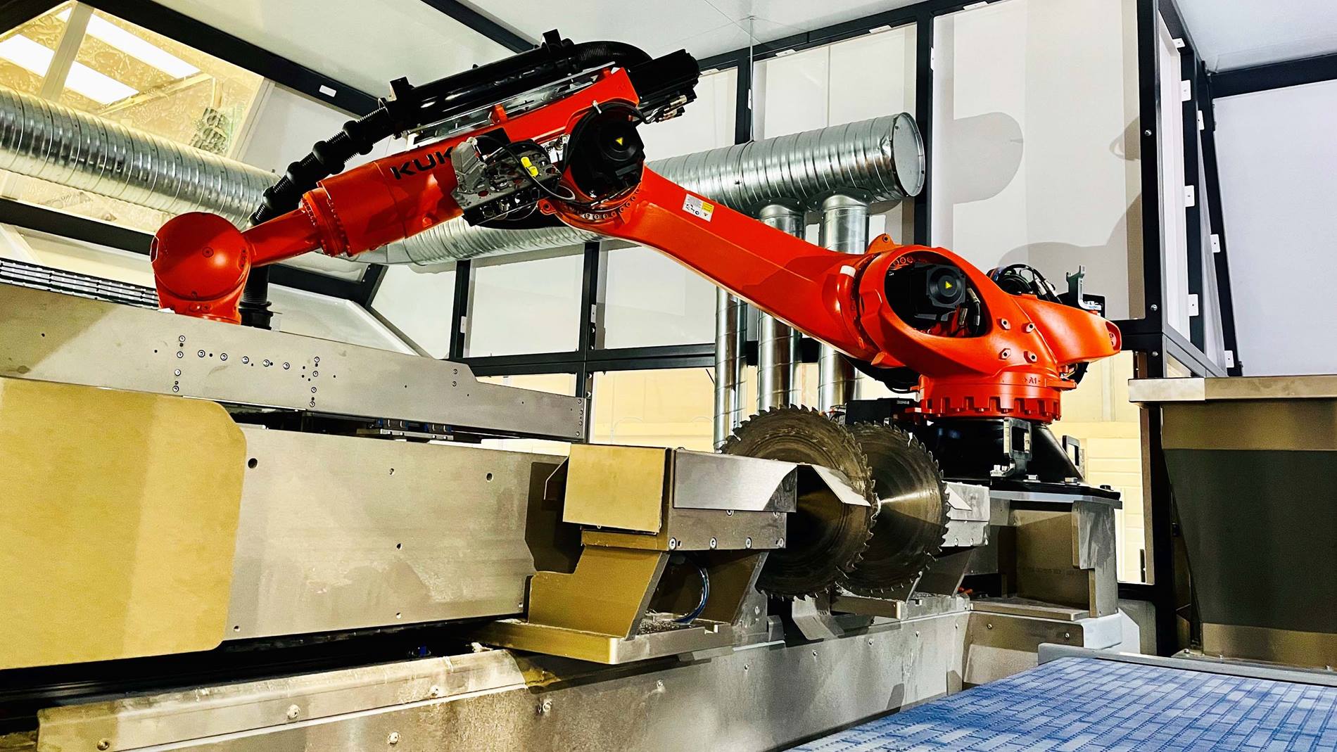 KUKA robot assists in a plant for electronic scrap recycling. 