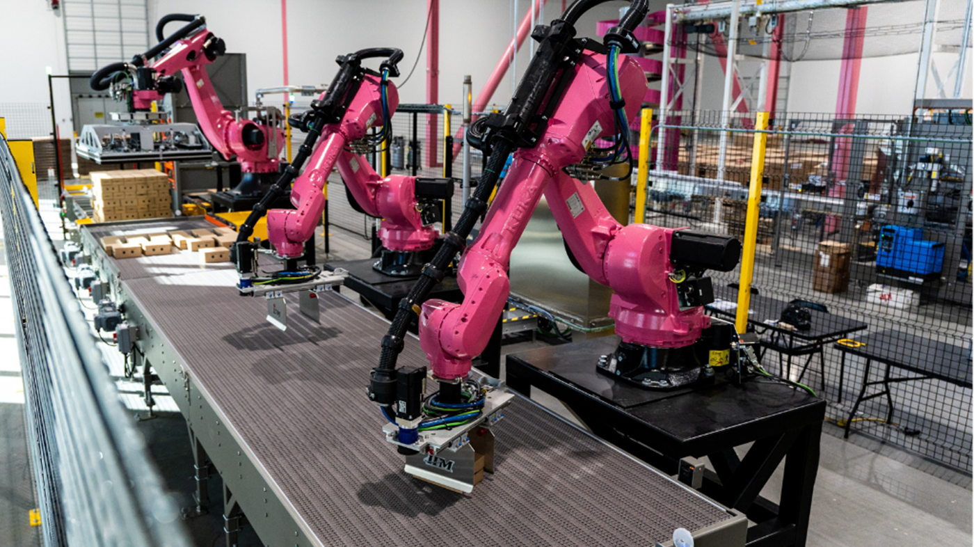 Multiple robots process cases of yogurt at Coconut Cult