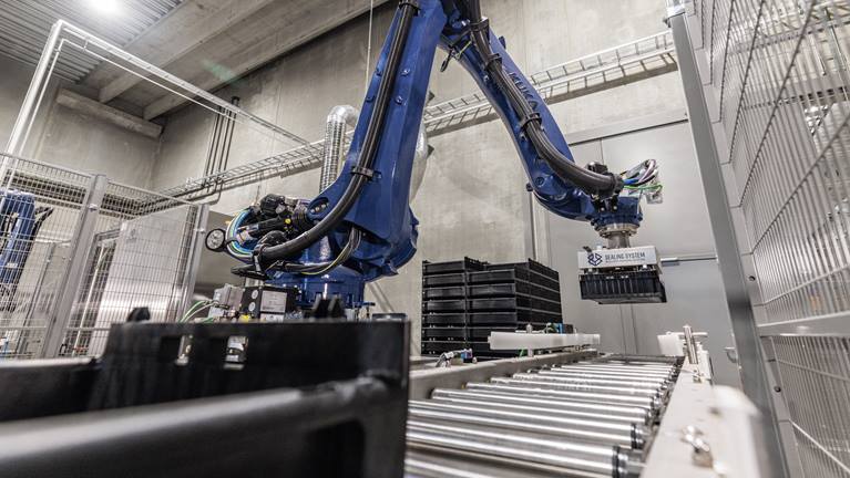 Food palletizing: Robots stack insects