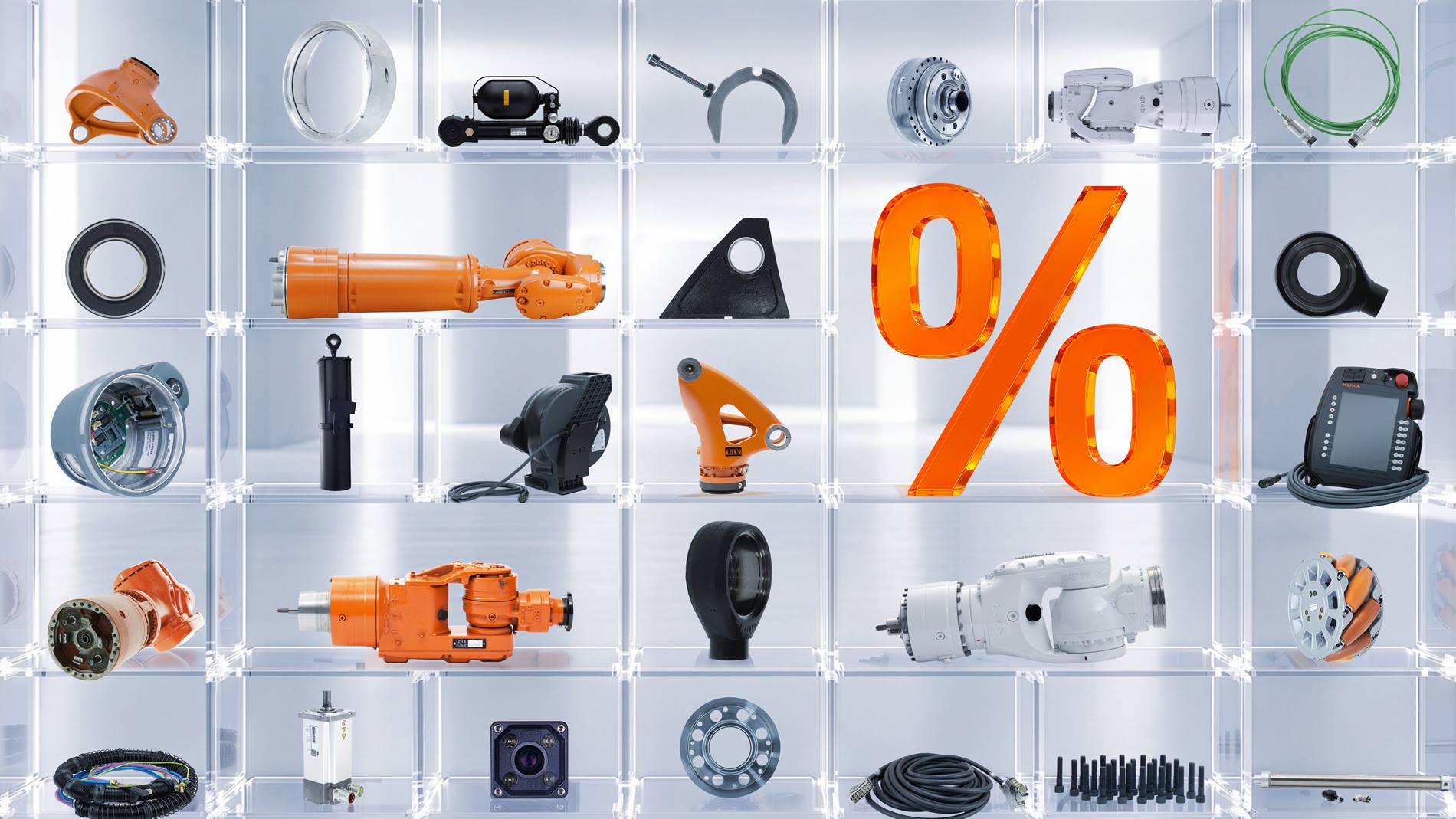 Orange Week: Ersatzteile für Ihre KUKA Roboter Sichern Sie die Verfügbarkeit Ihrer Roboter und profitieren Sie von attraktiven Angeboten im KUKA Shop.