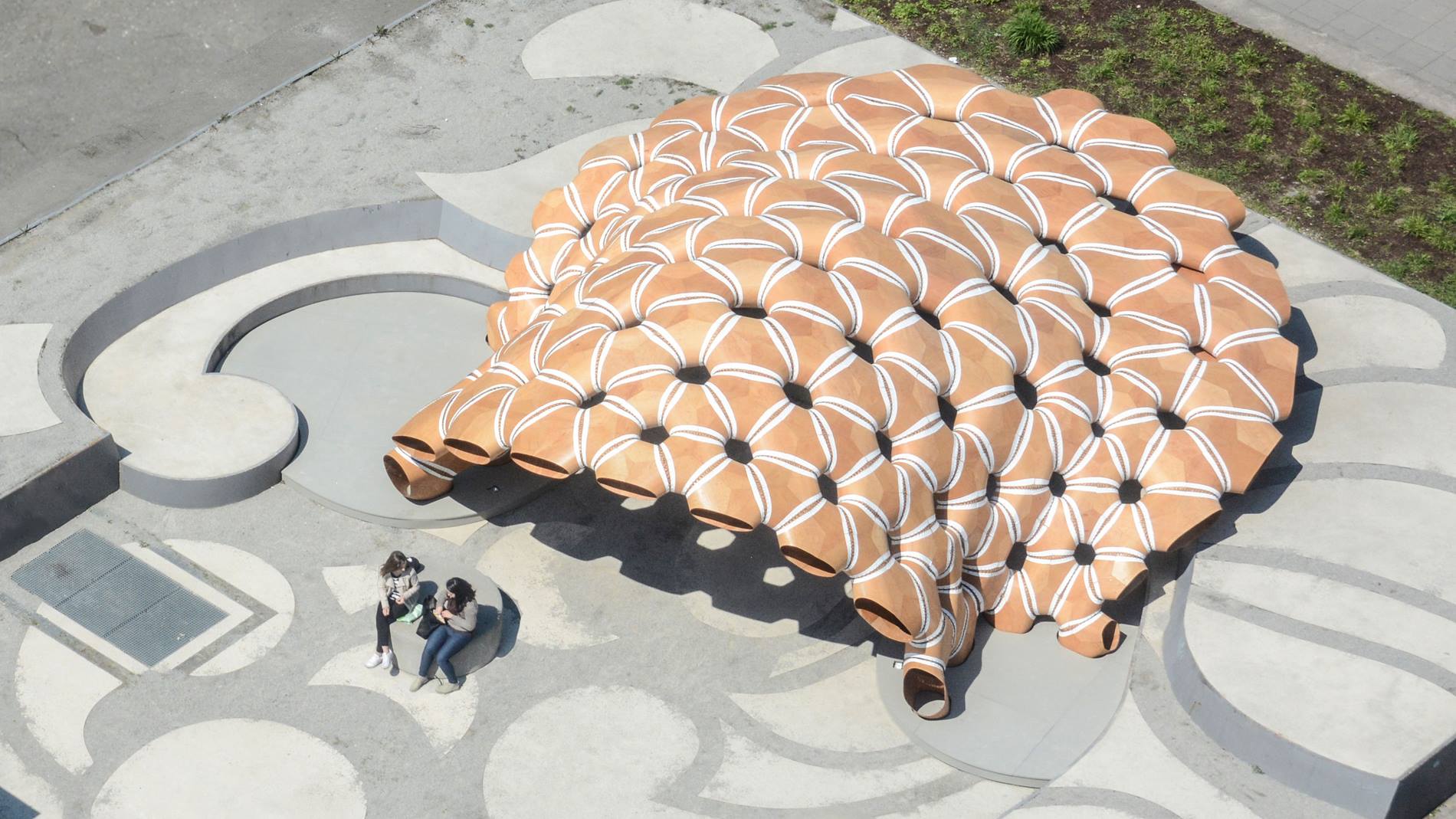 Like an overdimensional sand dollar: the completed research pavilion at the University of Stuttgart
