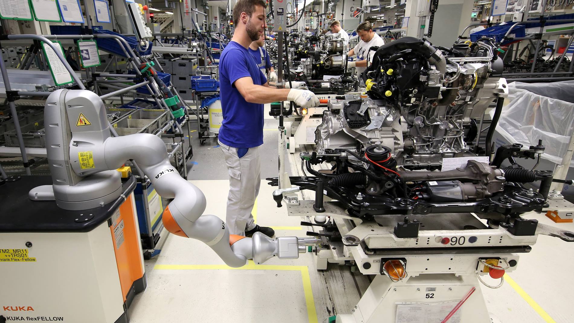 human-robot collaboration at VW in Wolfsburg