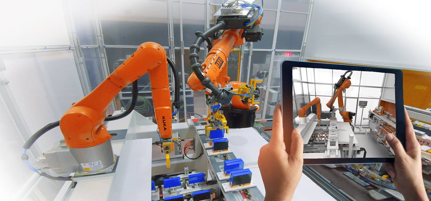 Digitaler Zwilling in einer digitalen Fabrik
