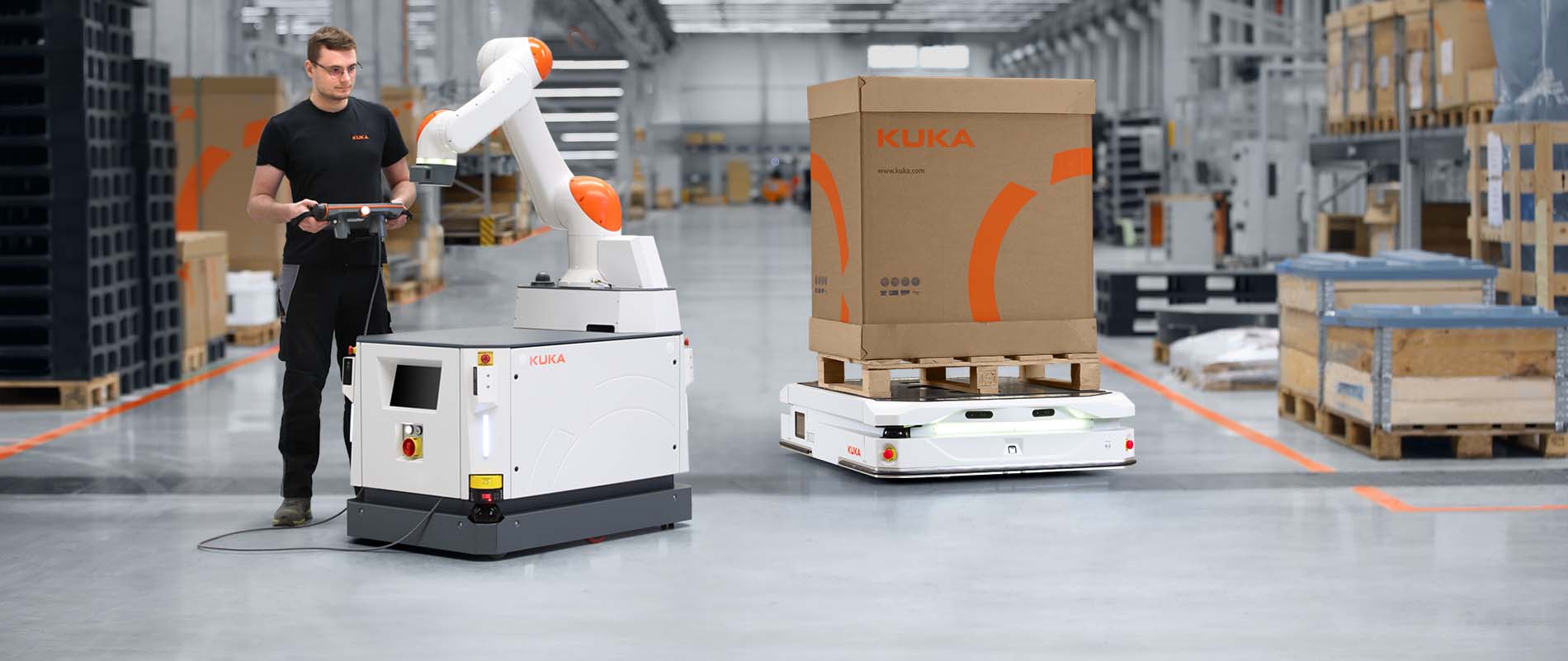 Autonome mobile Roboter erfüllen die Anforderungen der Intralogistik und Produktion. 