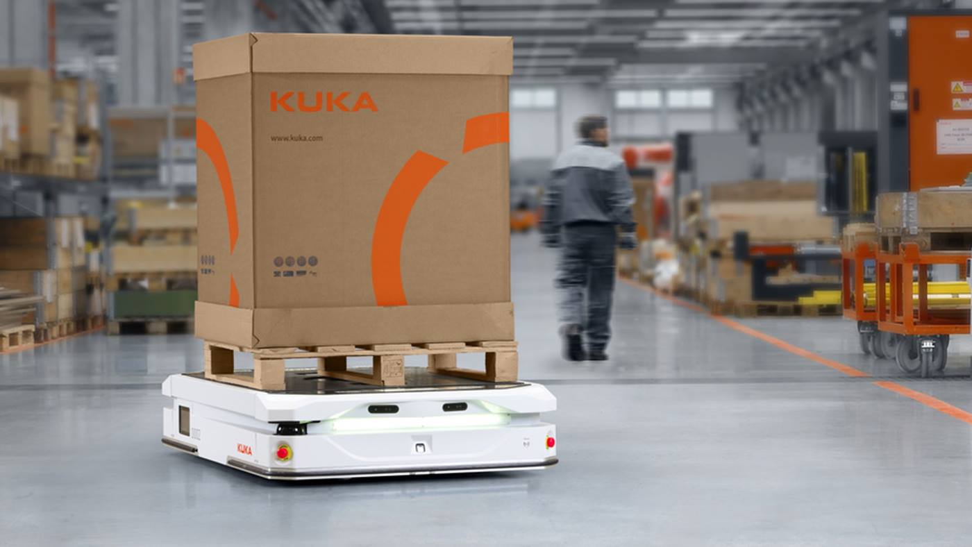 Autonomer mobiler Roboter in einer dynamischen Produktionsumgebung mit Menschen