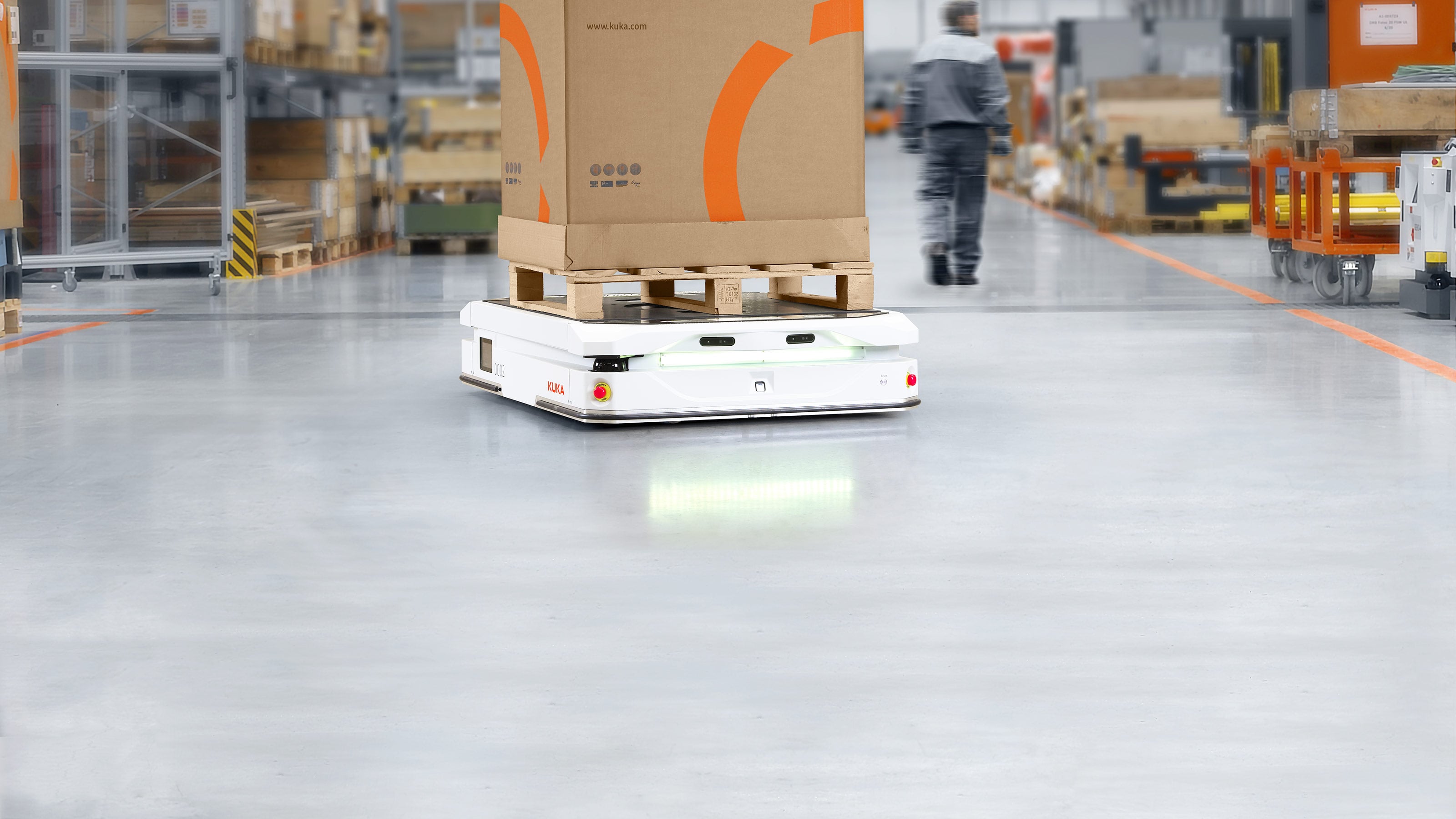 Mobile transport robots and platforms for modern logistics | KUKA UK