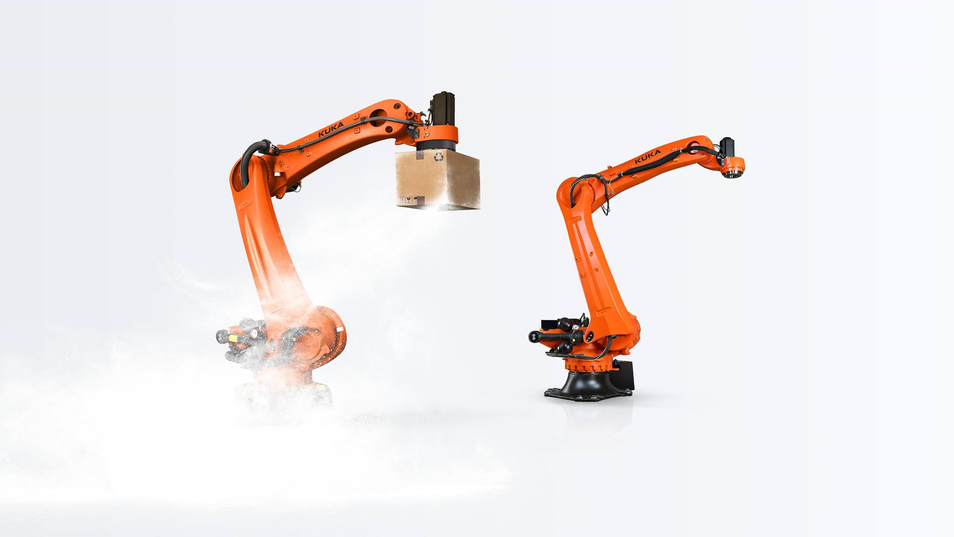 Robot industrial de KUKA KR Quantec PA para paletizado automatizado con robots