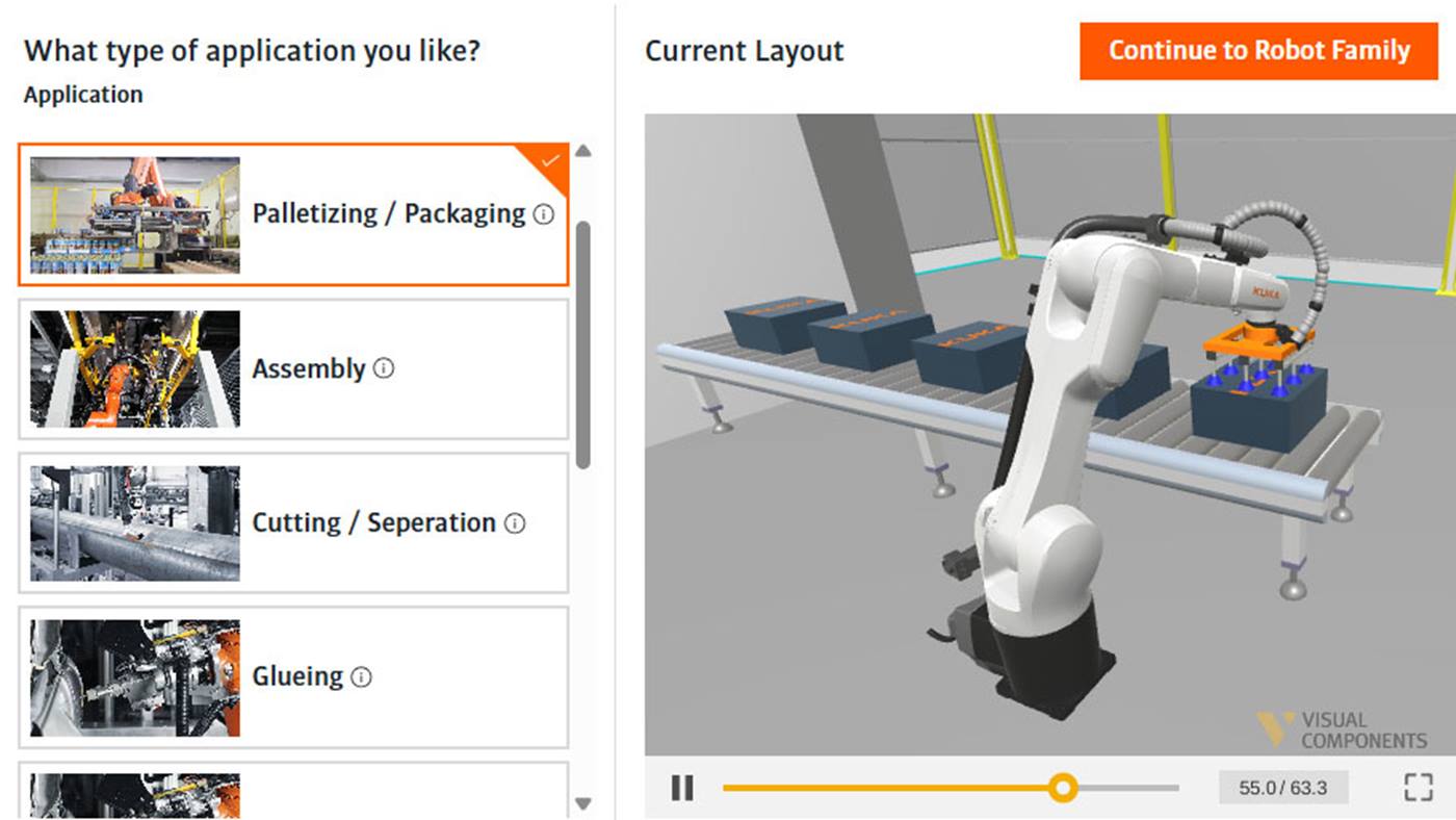 demo simulation: Simulate your palletizing and packaging processes in minutes